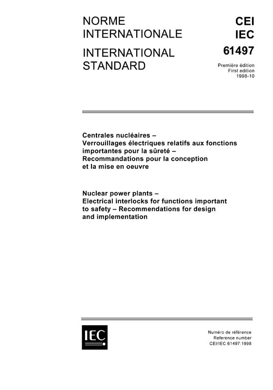 Cover IEC 61497:1998